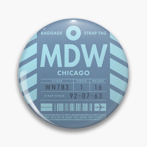 Item preview, Luggage Tag D - MDW Chicago USA designed and sold by VoodooCircus.