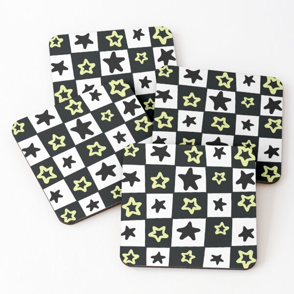 Item preview, Star Doodle Checkered Pattern - Green  designed and sold by AshTreeCrtvCo.