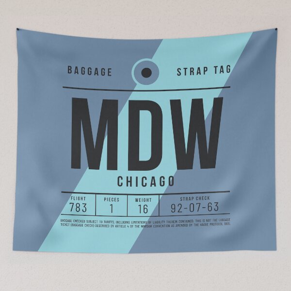 Item preview, Luggage Tag E - MDW Chicago USA designed and sold by VoodooCircus.