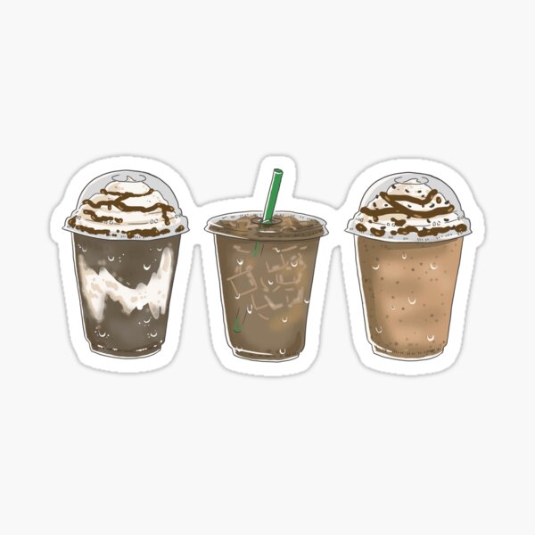 Coffee Stickers Starbucks, Coffee Ice-cream Drinks Themed Stickers