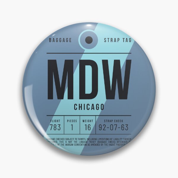 Item preview, Luggage Tag E - MDW Chicago USA designed and sold by VoodooCircus.