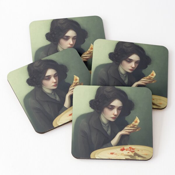 Item preview, Mourning Woman Just Trying to Eat Pizza in Peace designed and sold by mikelovesrobots.