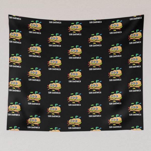 Item preview, Sub Sandwich Funny Food Puns (Dark BG) designed and sold by punnybone.
