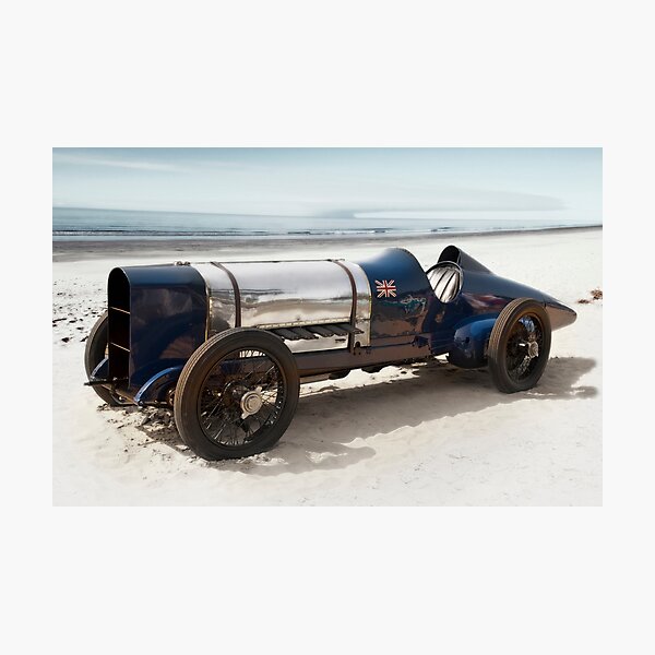 Sunbeam 'Blue Bird' on Pendine Sands Photographic Print