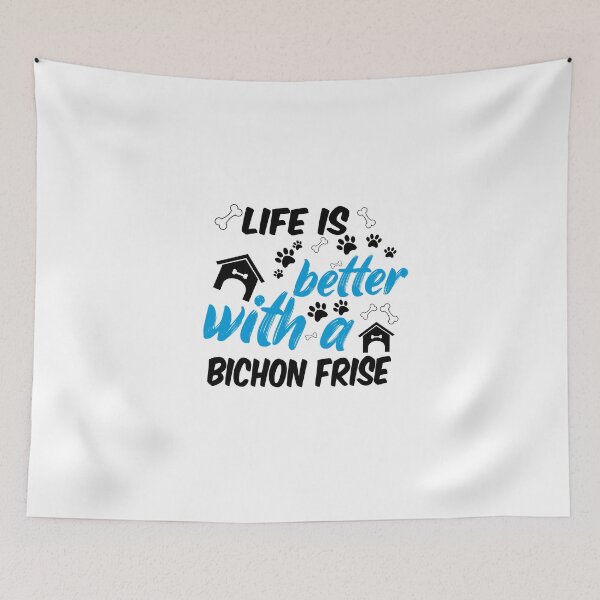 Item preview, life is better with a bicon frise designed and sold by randomdogshirt.