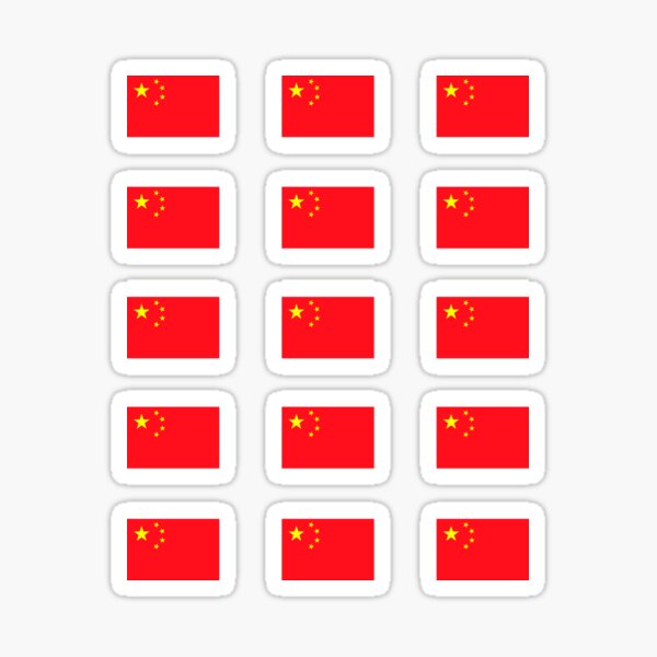 "China Chinese Flag Pack" Sticker for Sale by FlagsWorld Redbubble