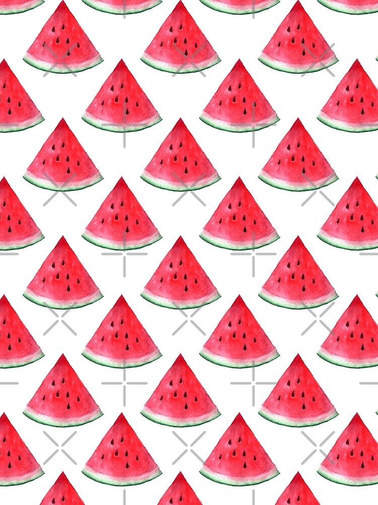 Juicy watermelon. Watercolor Tropical Fruit by epine