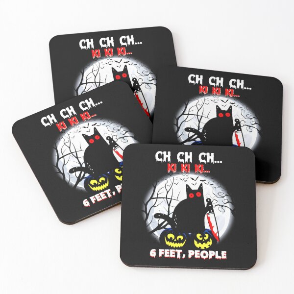 Item preview, Black Cat Halloween Six Feet People designed and sold by WoodburyLake.