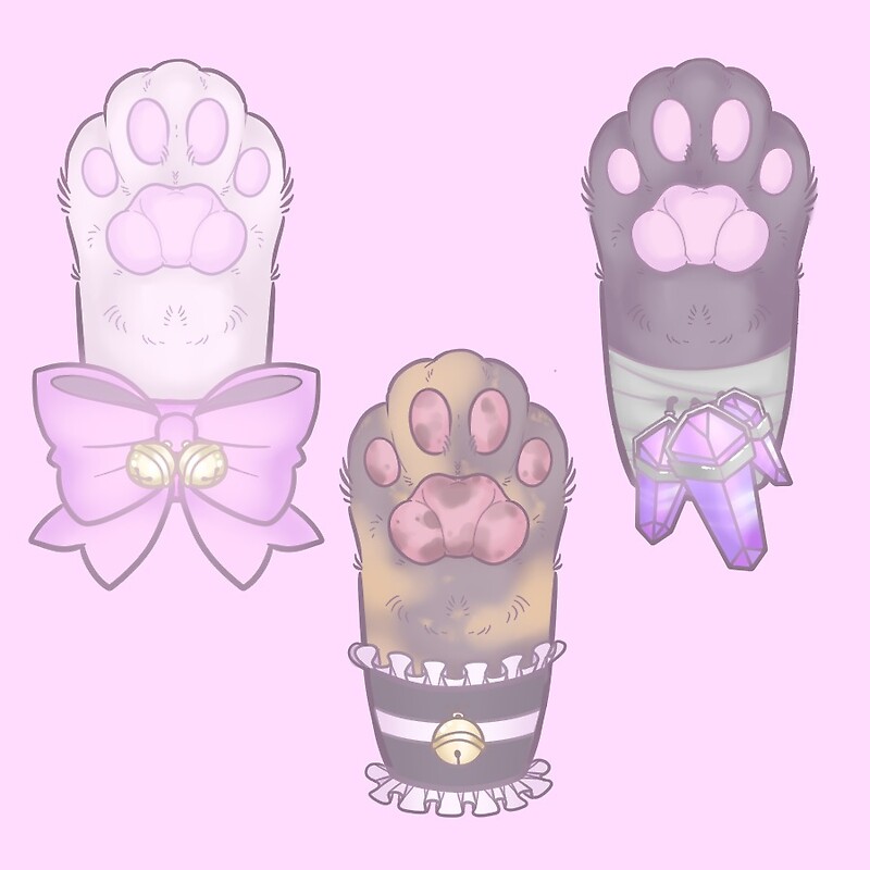 "Kawaii Kitten paws!" by arctxc Redbubble