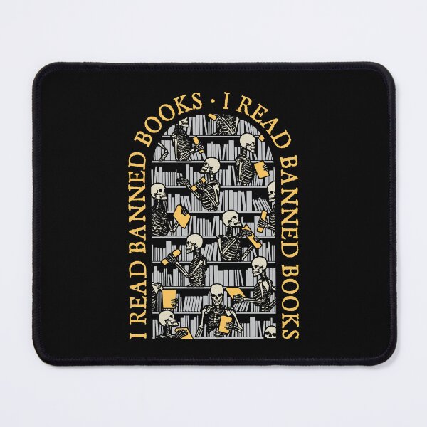 Item preview, I Read Banned Books Librarian Halloween Skeleton Library designed and sold by GrandeDuc.