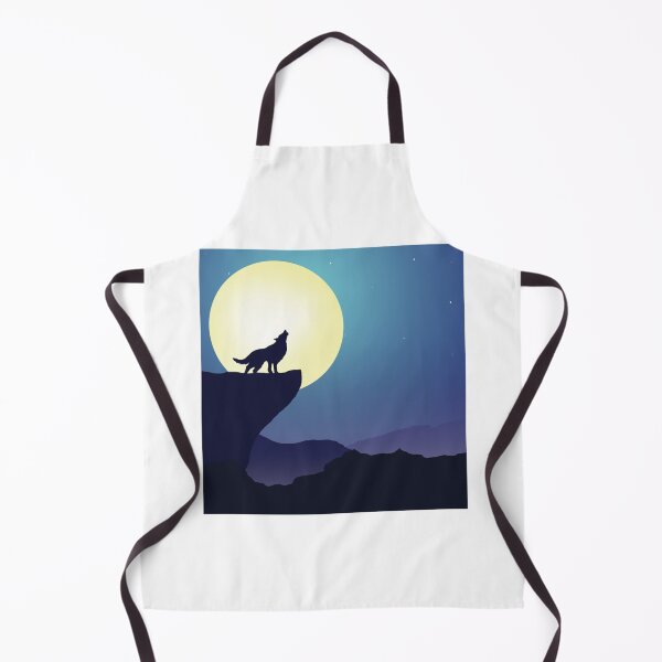 Item preview, Wolf howling at night on a cliff with moon in the background   designed and sold by AlulaLewis.