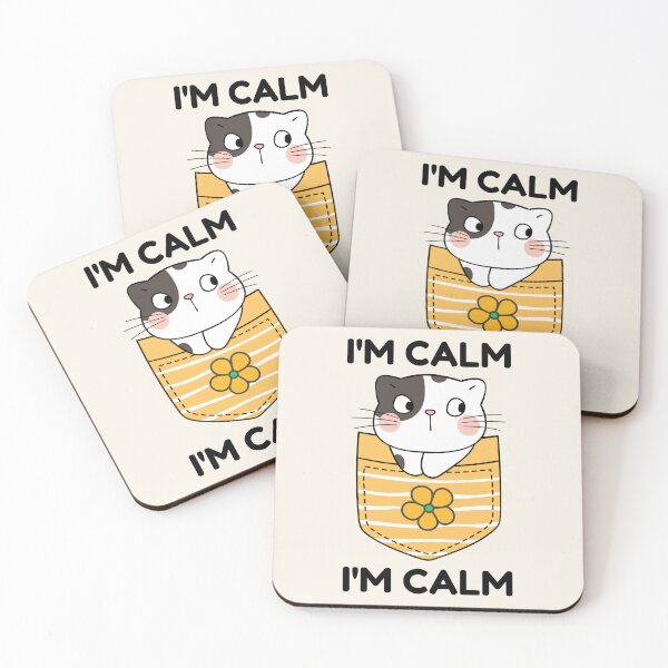 Item preview, I'm Calm | I Am Calm | Kawaii Kawaii Cat designed and sold by SpeakLifeHQ.