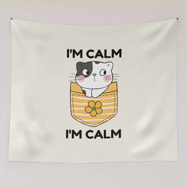 Item preview, I'm Calm | I Am Calm | Kawaii Kawaii Cat designed and sold by SpeakLifeHQ.