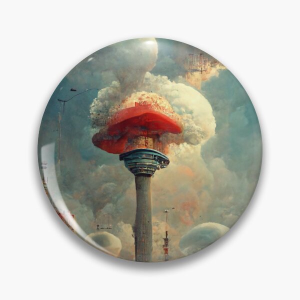 Item preview, Mushroom Cloud Over Dystopian City designed and sold by KarmicMushroom.