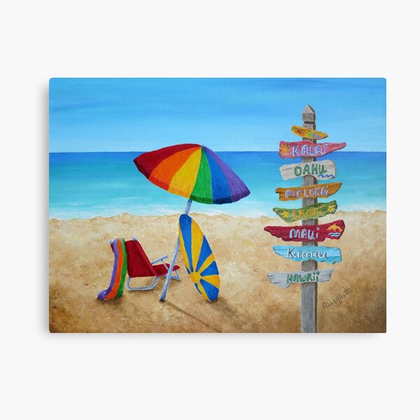 HAWAIIAN SIGN POSTS TO PARADISE Canvas Print