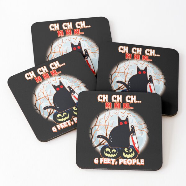 Item preview, Black Cat Halloween Six Feet People designed and sold by WoodburyLake.