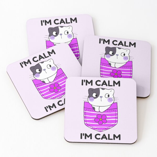 Item preview, I'm Calm | I Am Calm | Kawaii Kawaii Cat designed and sold by SpeakLifeHQ.