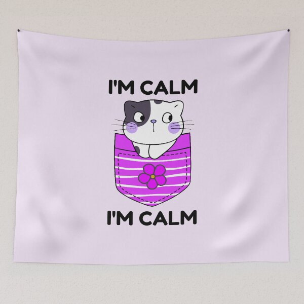 Item preview, I'm Calm | I Am Calm | Kawaii Kawaii Cat designed and sold by SpeakLifeHQ.