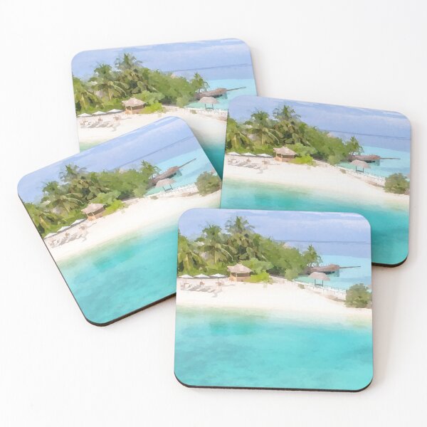Item preview, Tropical Turquoise Beach - Watercolour Style designed and sold by WWWC2288.