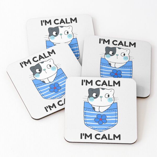 Item preview, I'm Calm | I Am Calm | Kawaii Kawaii Cat designed and sold by SpeakLifeHQ.