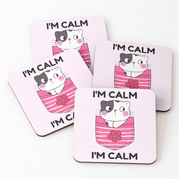 Item preview, I'm Calm | I Am Calm | Kawaii Kawaii Cat designed and sold by SpeakLifeHQ.