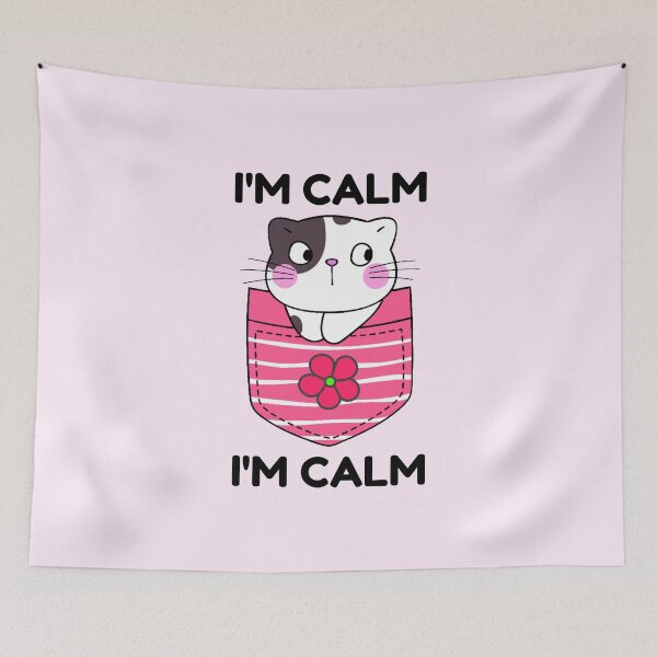Item preview, I'm Calm | I Am Calm | Kawaii Kawaii Cat designed and sold by SpeakLifeHQ.