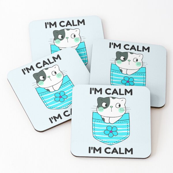 Item preview, I'm Calm | I Am Calm | Kawaii Kawaii Cat designed and sold by SpeakLifeHQ.