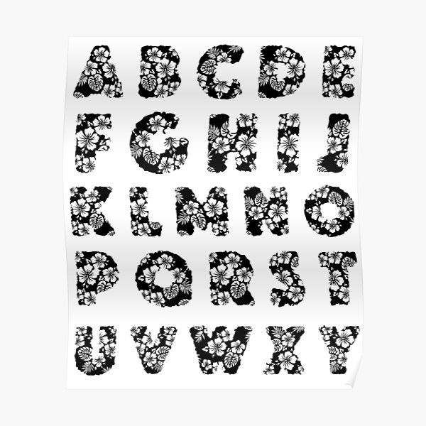 "Alphabet Letters" Poster for Sale by Infinirish Redbubble