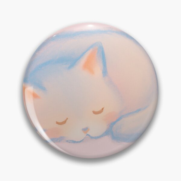 Item preview, pastel sleeping kawaii cat fluffy soft designed and sold by LeviTheOtaku.