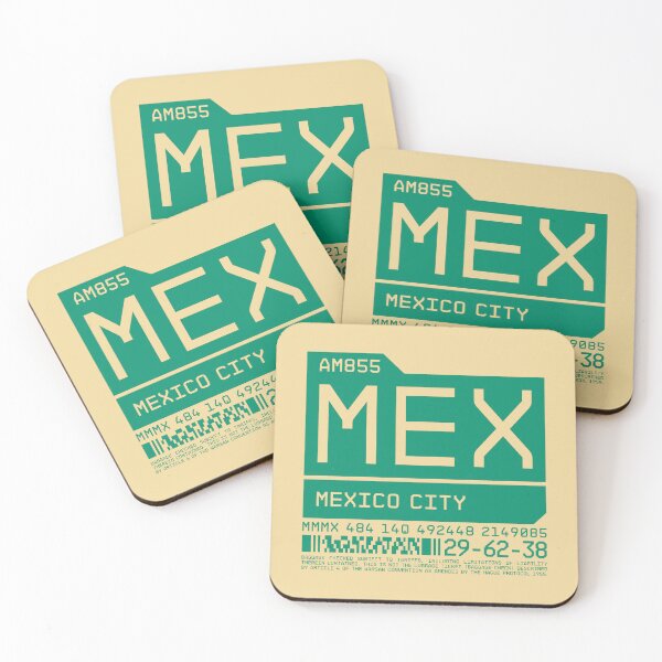 Aperçu de l'œuvre Luggage Tag C - MEX Mexico City créée et vendue par VoodooCircus.
