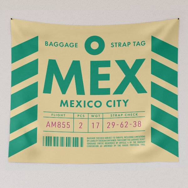 Artikelvorschau, Luggage Tag D - MEX Mexico City entworfen und verkauft von VoodooCircus.