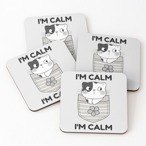 Item preview, I'm Calm | I Am Calm | Kawaii Kawaii Cat designed and sold by SpeakLifeHQ.