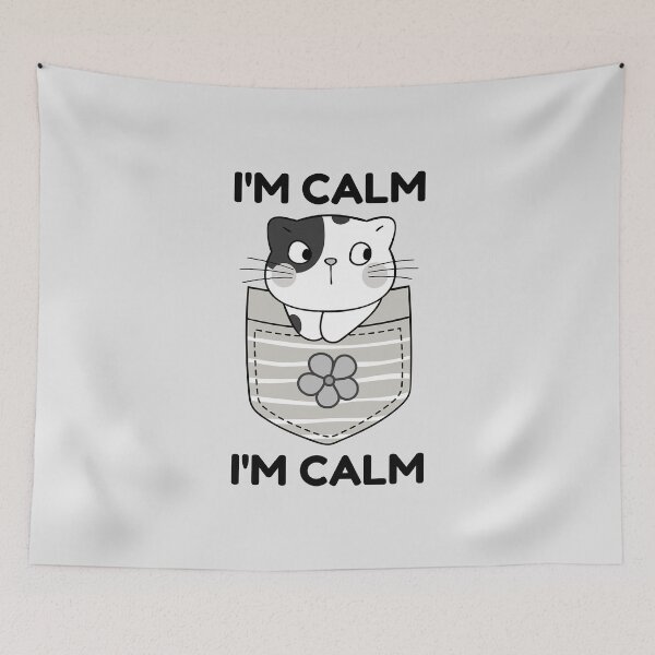 Item preview, I'm Calm | I Am Calm | Kawaii Kawaii Cat designed and sold by SpeakLifeHQ.