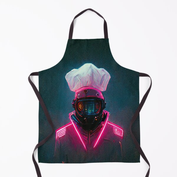 Item preview, Neon Cyberpunk Chef Character Design designed and sold by CyberStreetArt.