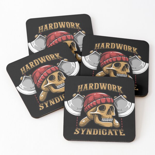 Item preview, Hardworker skull cross axe designed and sold by noorshine.