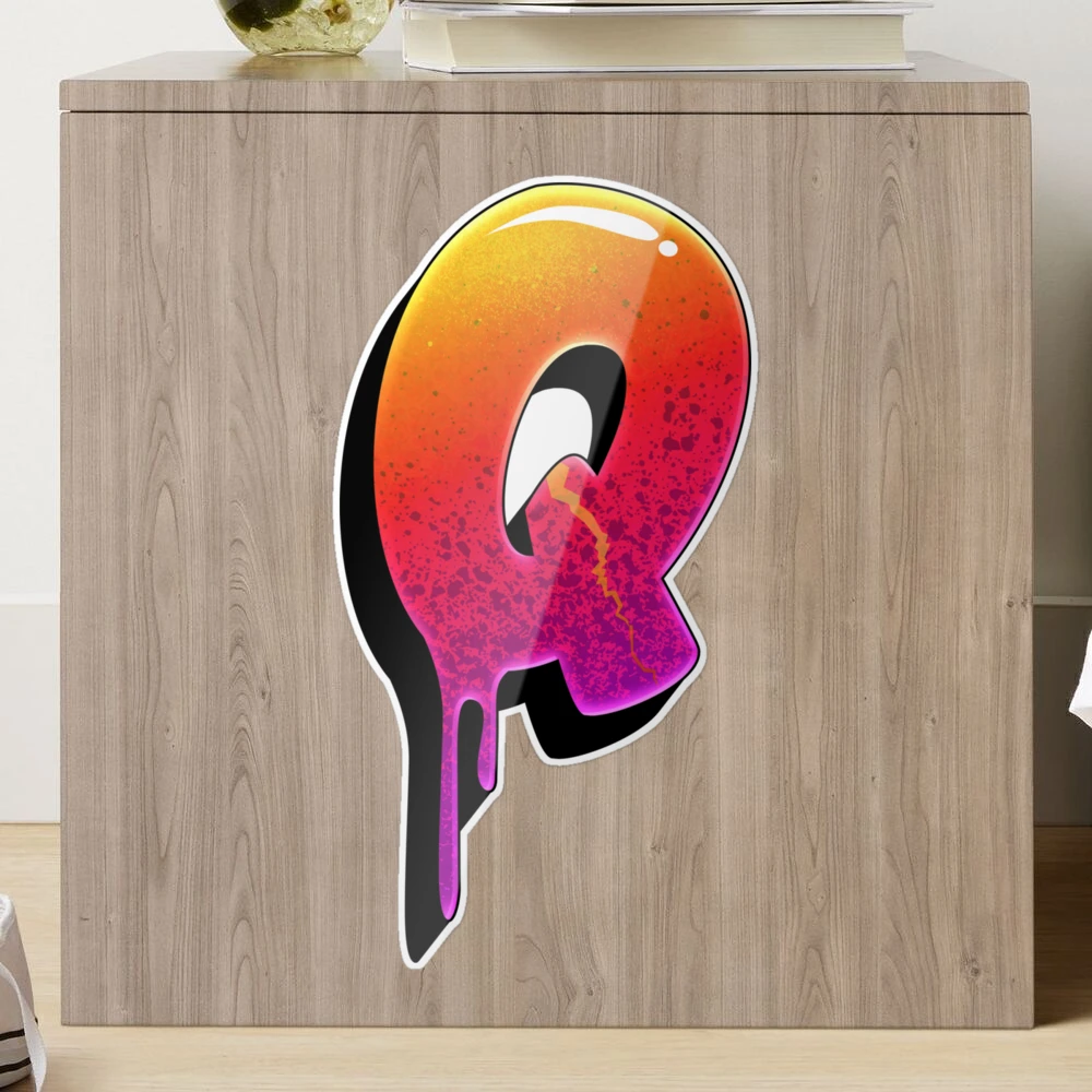 Graffiti Letters Q Letter Colorful Paint Splash Style