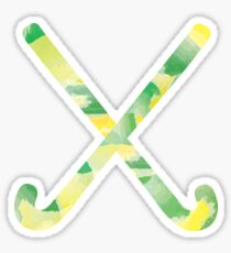 Field Hockey Watercolor 4 Sticker