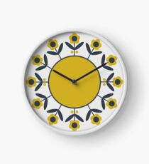 Retro Flower (Mustard) Clock