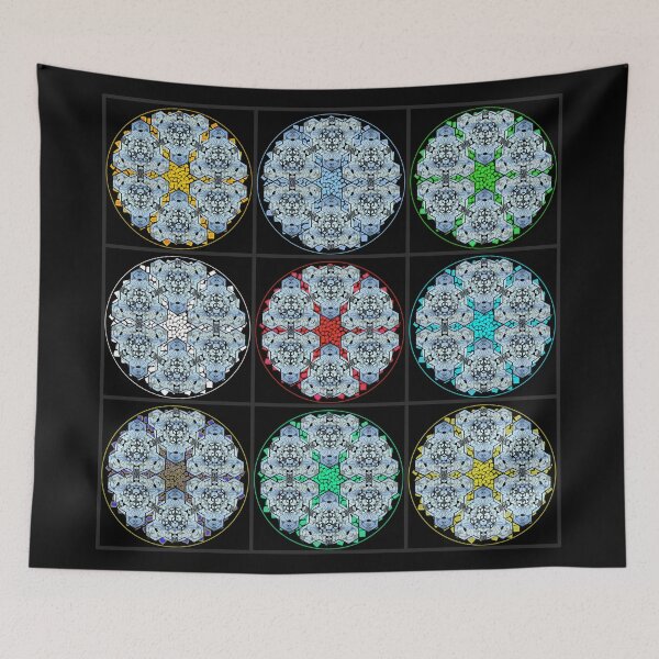Item preview, Mountain Range Cube Mandala Star & CircleVisions Wall Of Fame  designed and sold by createVisions.