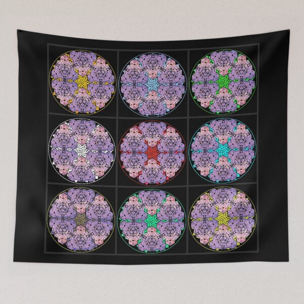 Item preview, Purple Sky Cube Mandala Star & CircleVisions Wall Of Fame  designed and sold by createVisions.