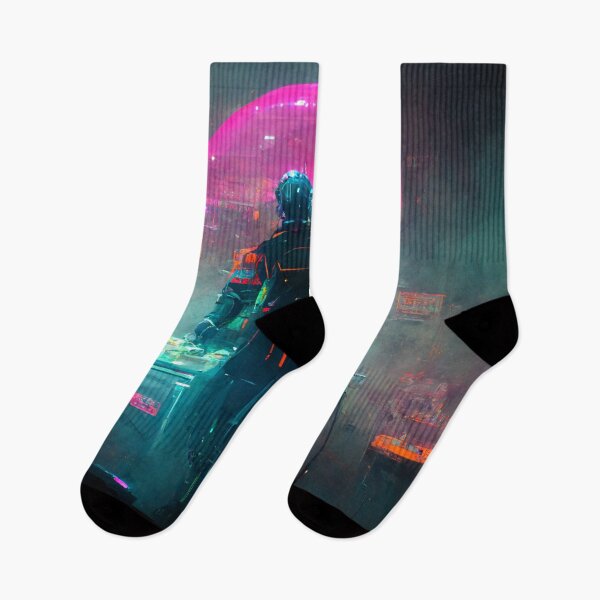 Item preview, Neon Cyberpunk Chef at work designed and sold by CyberStreetArt.