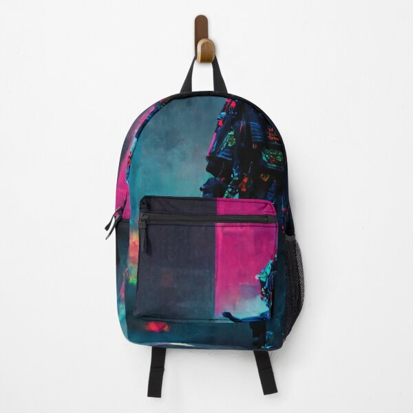 Item preview, Neon Cyberpunk Samurai Walking designed and sold by CyberStreetArt.