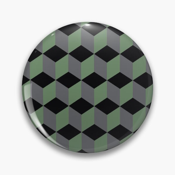 Item preview, Isometric Cube Pattern Green Grey Black Geometric Art Cut Out designed and sold by taiche.