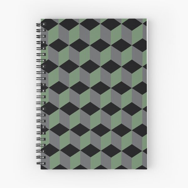 Item preview, Isometric Cube Pattern Green Grey Black Geometric Art Cut Out designed and sold by taiche.