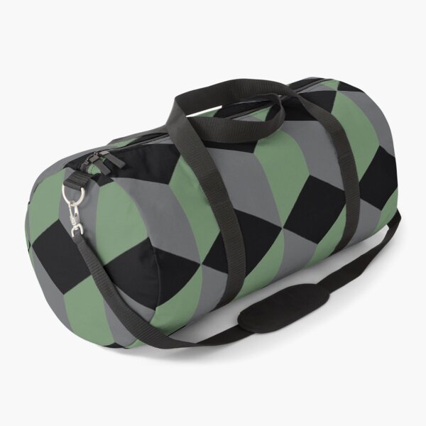 Item preview, Isometric Cube Pattern Green Grey Black Geometric Art Cut Out designed and sold by taiche.