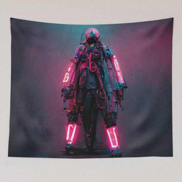 Item preview, Neon Cyberpunk Street Warrior designed and sold by CyberStreetArt.
