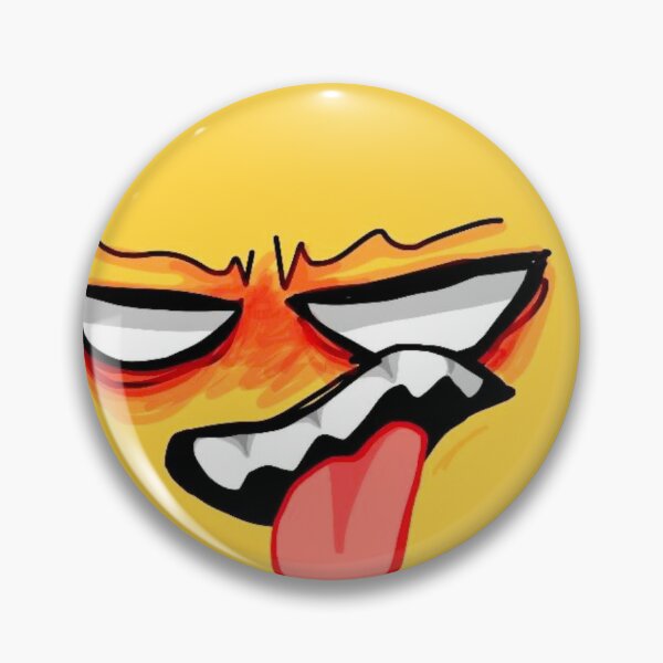 Angry Cursed Emoji Tiktok Meme Face Pin For Sale By Cursedemoji Redbubble