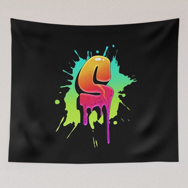Item preview, Graffiti Letters S Letter Colorful Paint Splash Style designed and sold by ToTheNextLetter.
