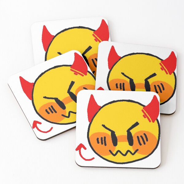 Item preview, Angry Devil Cursed Emoji TikTok MEME Face designed and sold by CursedEmoji.