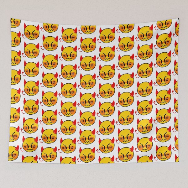Item preview, Angry Devil Cursed Emoji TikTok MEME Face designed and sold by CursedEmoji.